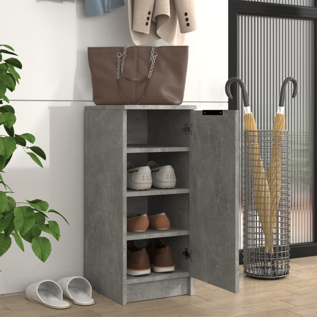 Vidaxl Shoe Cabinet 30x35x70 cm Forarbejdet træ Betongrijs