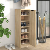 Armoire à chaussures Vidaxl 30x35x100 cm en bois de bois de chêne sonoma coloré