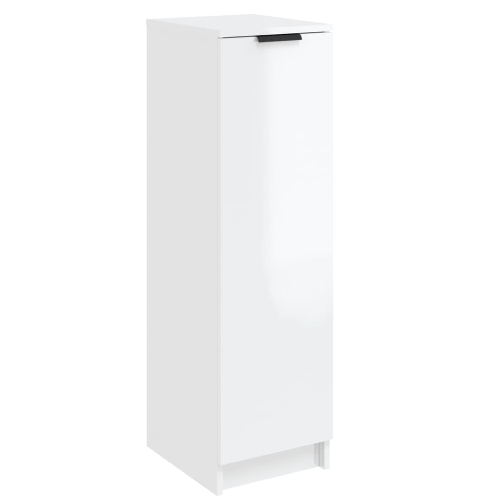 VidaXL Shoe cabinet 30x35x100 cm Processed Wood High Gloss White