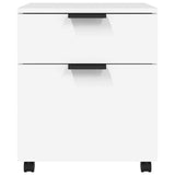 Vidaxl dossierkast verrijdbaar 45x38x54 cm bewerkt hout wit