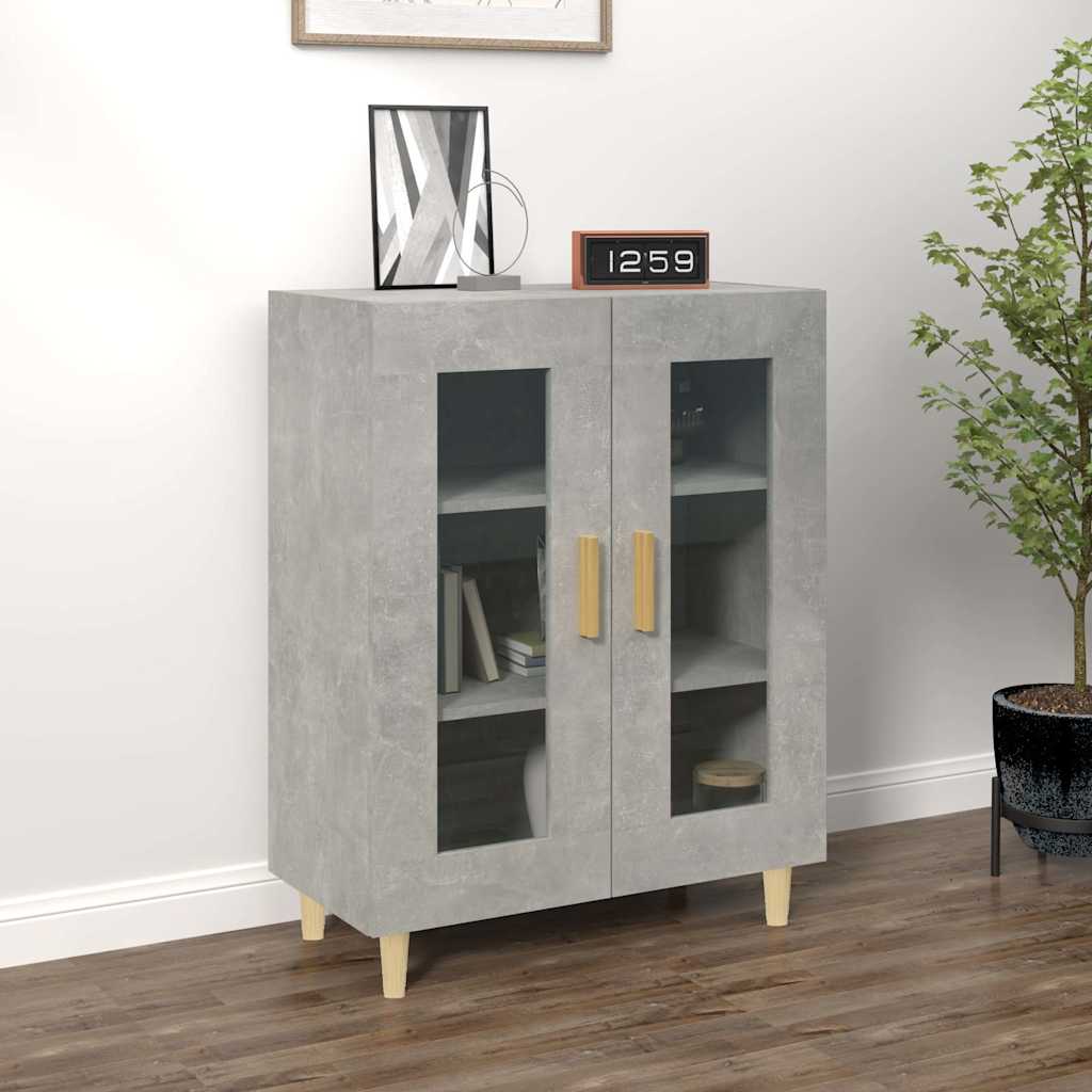 Vidaxl dressoir 69,5x34x90 cm bewerkt hout betongrijs