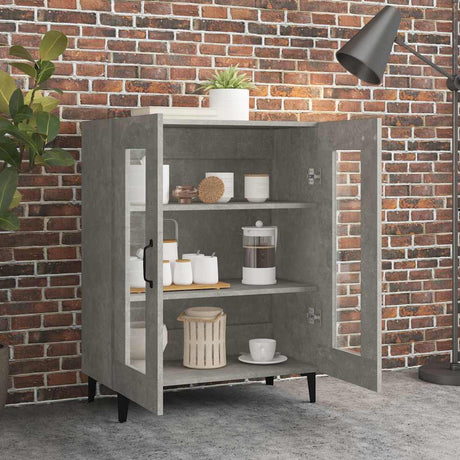 Vidaxl dressoir 69,5x34x90 cm bewerkt hout betongrijs