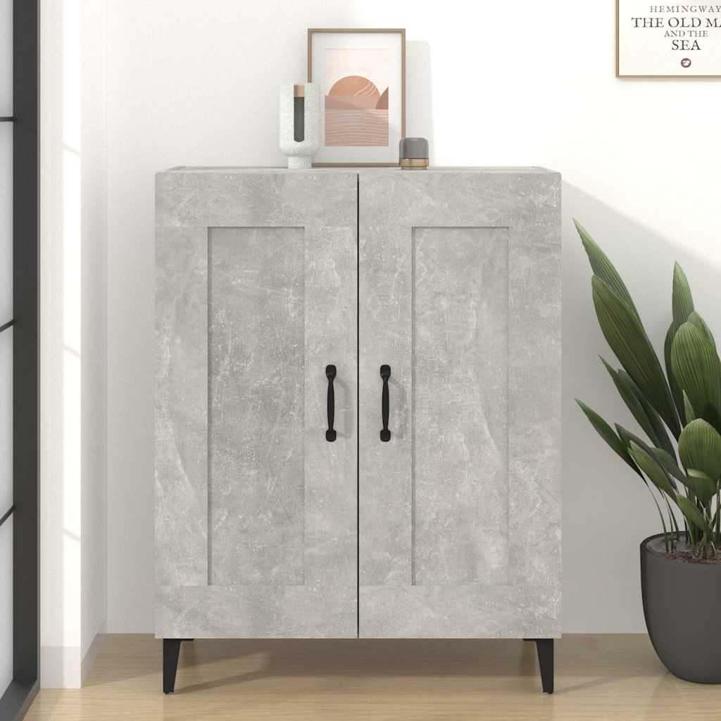 Vidaxl dressoir 69,5x34x90 cm bewerkt hout betongrijs