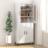 Vidaxl dressoir 69,5x34x90 cm bewerkt hout hoogglans wit