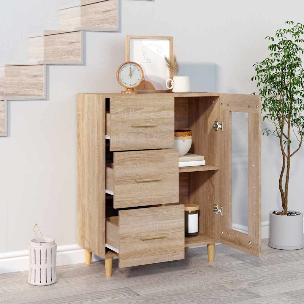 Vidaxl dressoir 69,5x34x90 cm bewerkt hout sonoma eikenkleurig