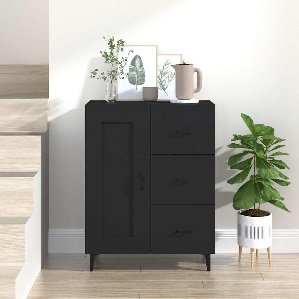 Vidaxl dressoir 69,5x34x90 cm bewerkt hout zwart