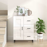 Vidaxl dressoir 69,5x34x90 cm bewerkt hout hoogglans wit