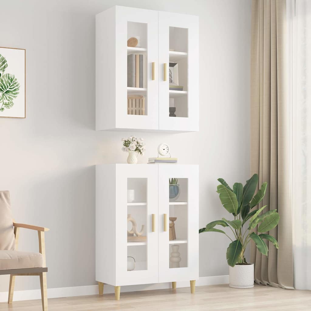 Vidaxl bovenkast 69,5x34x90 cm wit