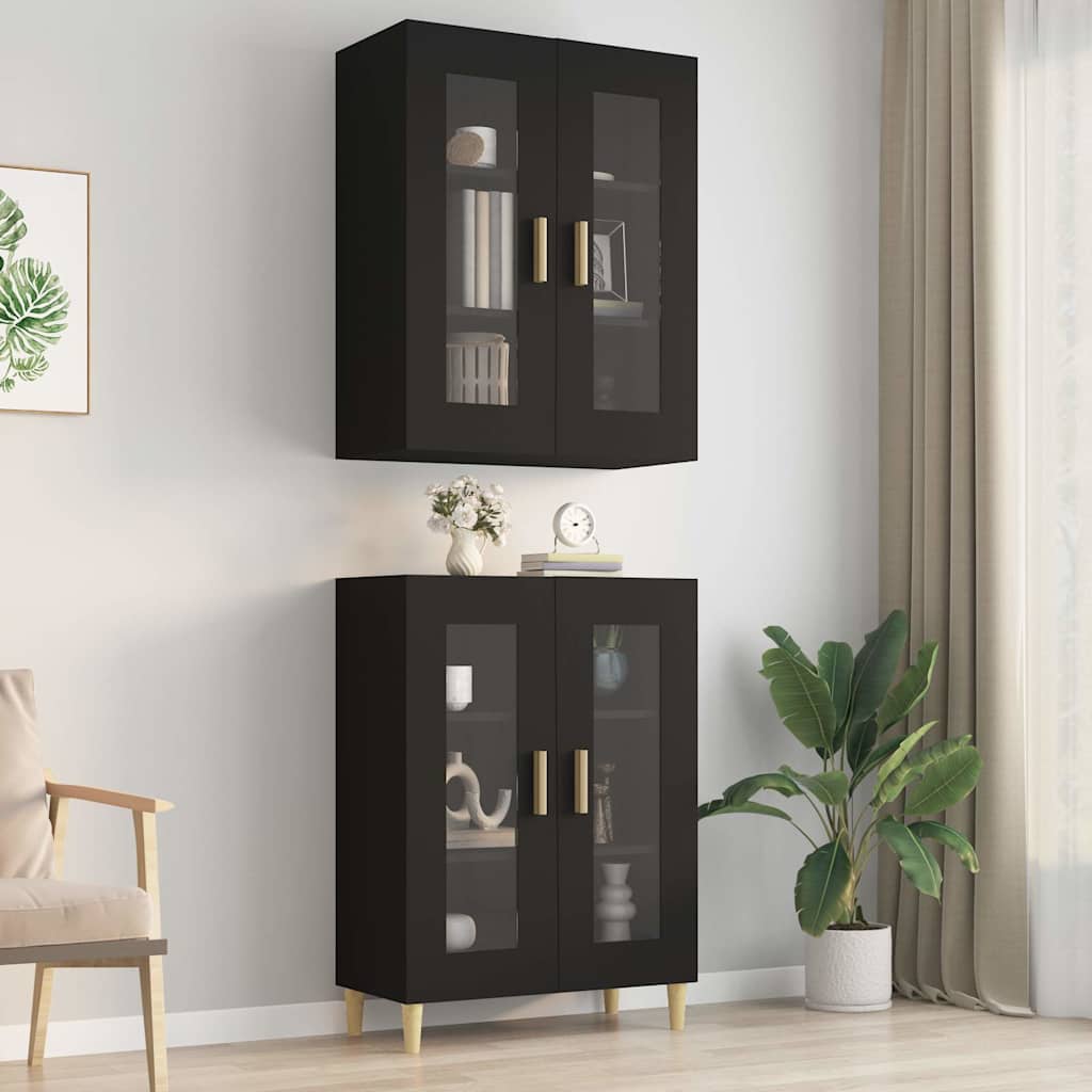Vidaxl bovenkast 69,5x34x90 cm zwart