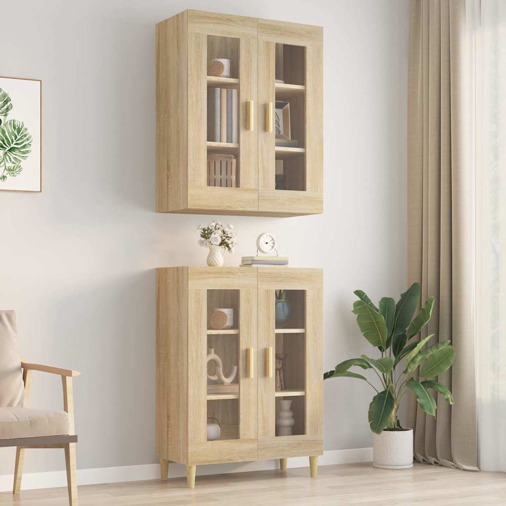 Vidaxl bovenkast 69,5x34x90 cm sonoma eikenkleurig