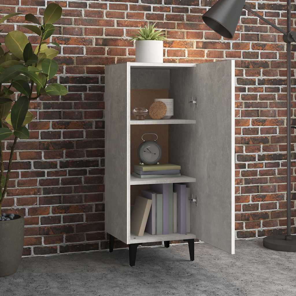 Vidaxl dressoir 34,5x34x90 cm bewerkt hout betongrijs