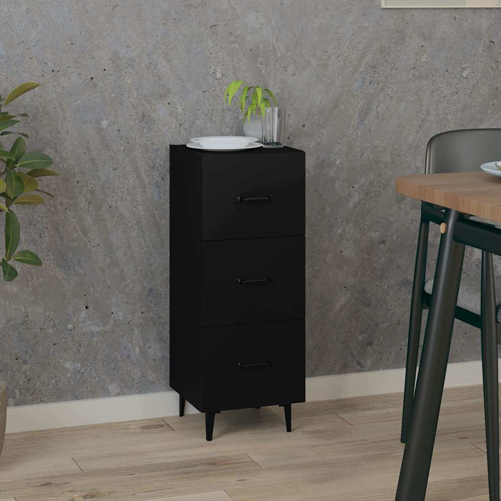 Vidaxl dressoir 34,5x34x90 cm bewerkt hout zwart