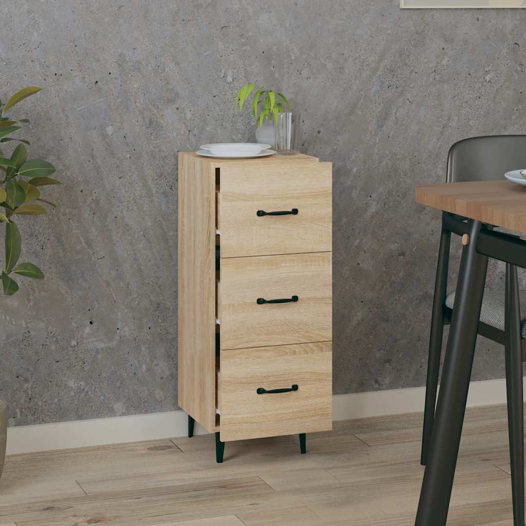 Vidaxl dressoir 34,5x34x90 cm bewerkt hout sonoma eiken
