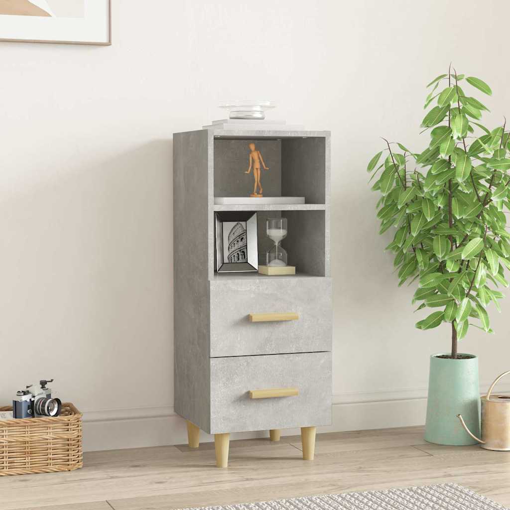 Vidaxl dressoir 34,5x34x90 cm bewerkt hout betongrijs