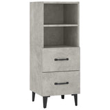 Vidaxl dressoir 34,5x34x90 cm bewerkt hout betongrijs