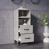 Vidaxl dressoir 34,5x34x90 cm bewerkt hout betongrijs