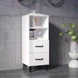 Vidaxl dressoir 34,5x34x90 cm bewerkt hout hoogglans wit