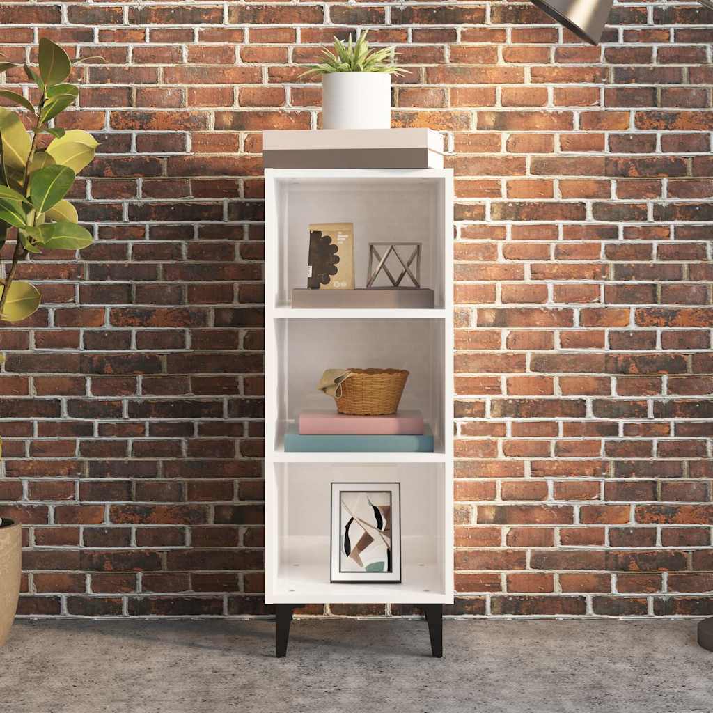 Vidaxl dressoir 34,5x32,5x90 cm bewerkt hout hoogglans wit
