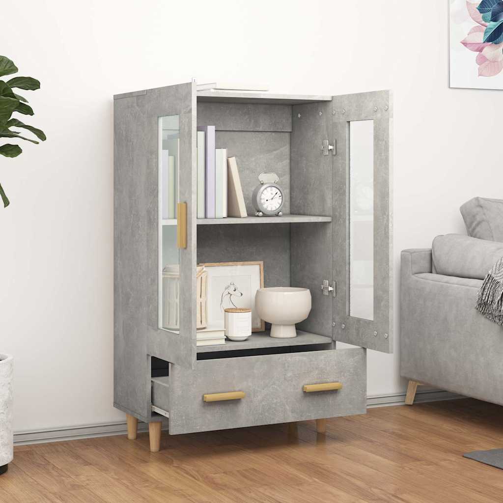Vidaxl hoge kast 70x31x115 cm bewerkt hout betongrijs