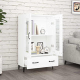 Vidaxl hoge kast 70x31x115 cm bewerkt hout wit