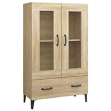 Vidaxl hoge kast 70x31x115 cm bewerkt hout sonoma eikenkleurig