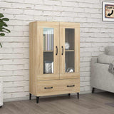 Vidaxl hoge kast 70x31x115 cm bewerkt hout sonoma eikenkleurig