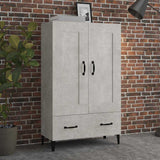 Vidaxl hoge kast 70x31x115 cm bewerkt hout betongrijs