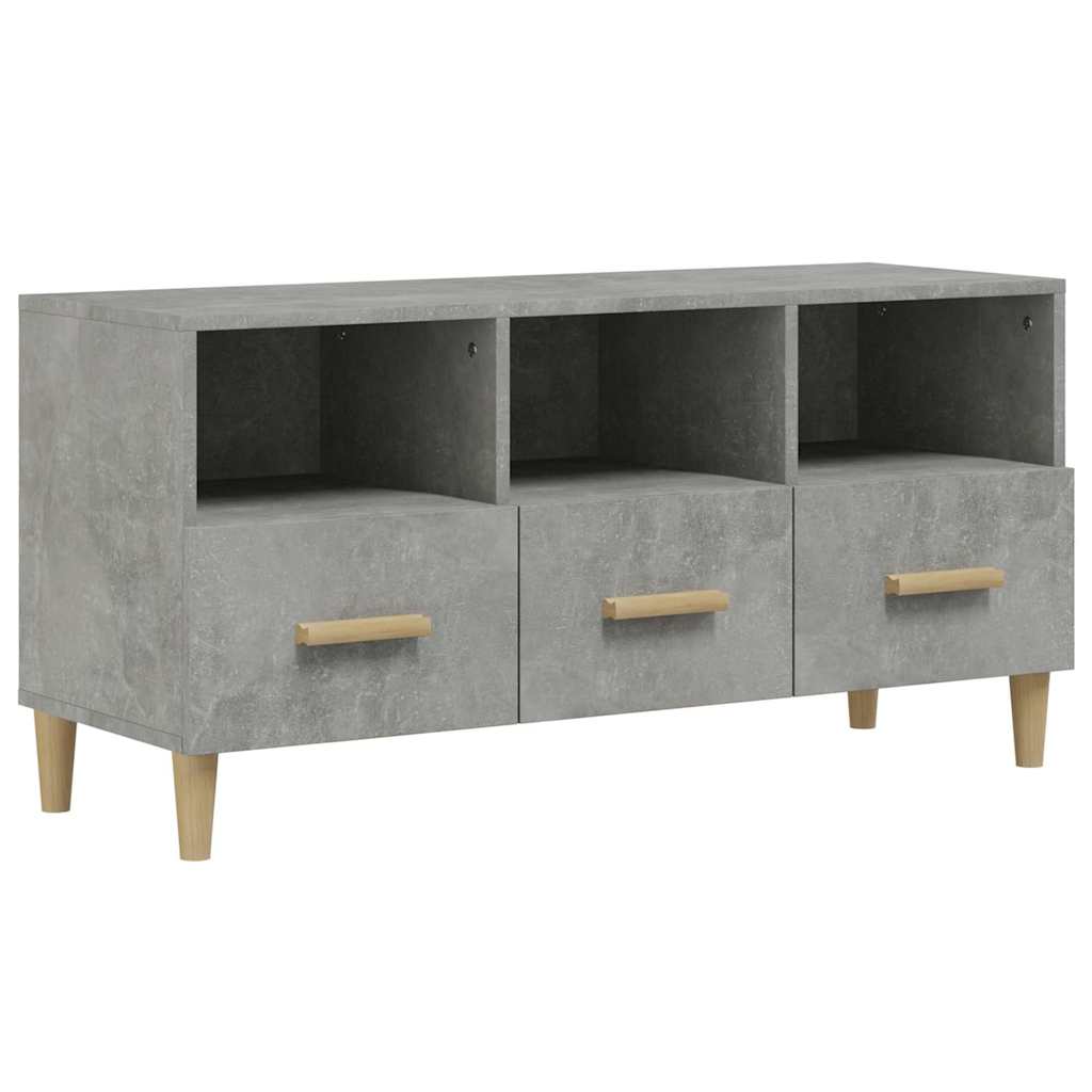 Vidaxl tv-meubel 102x36x50 cm bewerkt hout betongrijs