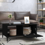 Vidaxl salontafel 90x50x40 cm bewerkt hout zwart