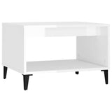 Vidaxl salontafel 60x50x40 cm bewerkt hout hoogglans wit