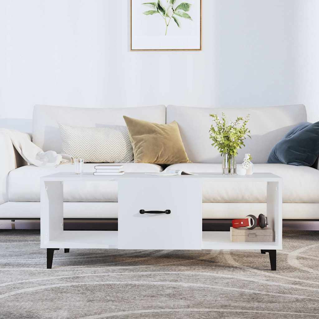 Vidaxl salontafel 102x50x40 cm bewerkt hout wit