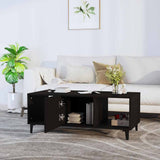 Vidaxl salontafel 102x50x40 cm bewerkt hout zwart