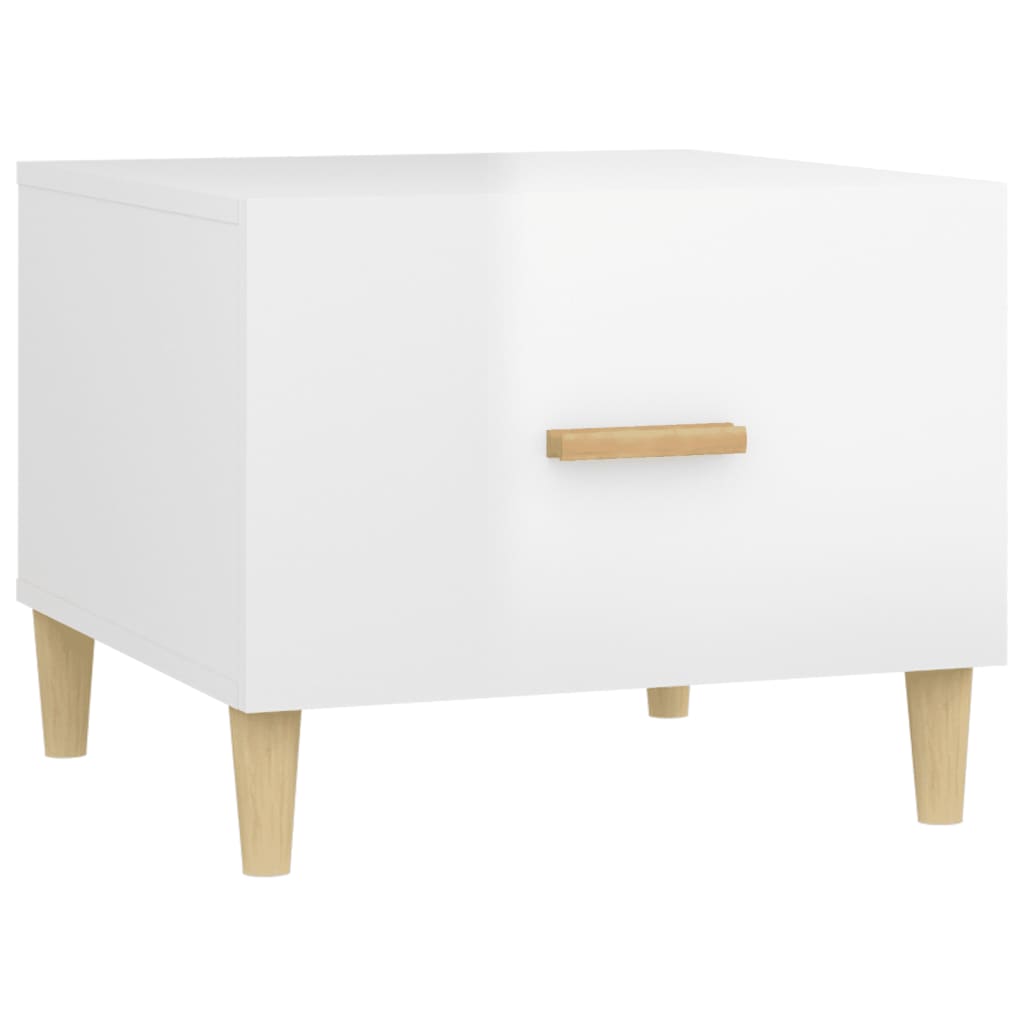 Vidaxl salontafel 50x50x40 cm bewerkt hout hoogglans wit
