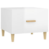 Vidaxl salontafel 50x50x40 cm bewerkt hout hoogglans wit