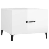 Vidaxl salontafel met metalen poten 50x50x40 cm hoogglans wit