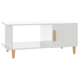 Vidaxl salontafel 90x50x40 cm bewerkt hout hoogglans wit
