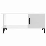 Vidaxl salontafel 90x50x40 cm bewerkt hout hoogglans wit