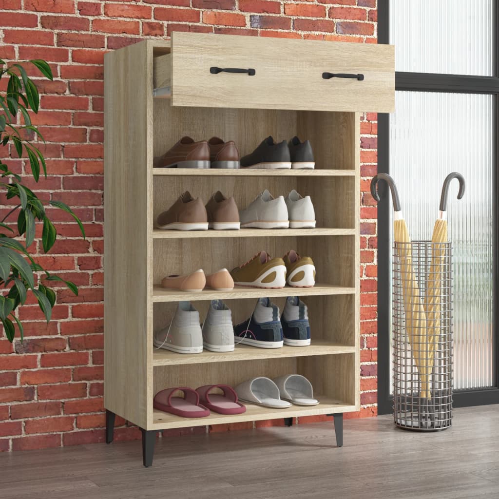 VidaXL Shoe cabinet 60x35x105 cm Properted Wood Sonoma Oak colored