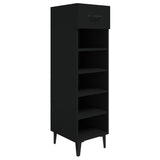 VidaXL Shoe cabinet 30x35x105 cm Properted Wood Black