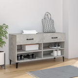 Vidaxl schoenenkast 102x35x55 cm bewerkt hout betongrijs
