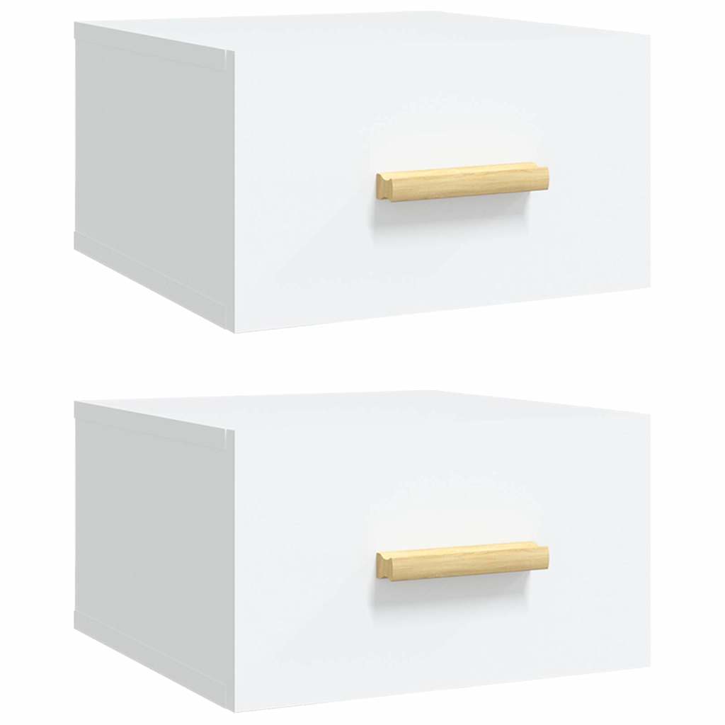 Vidaxl nachtkastjes 2 st wandgemonteerd 35x35x20 cm wit