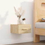 Vidaxl nachtkastjes 2 st wandgemonteerd 35x35x20 cm sonoma eikenkleur