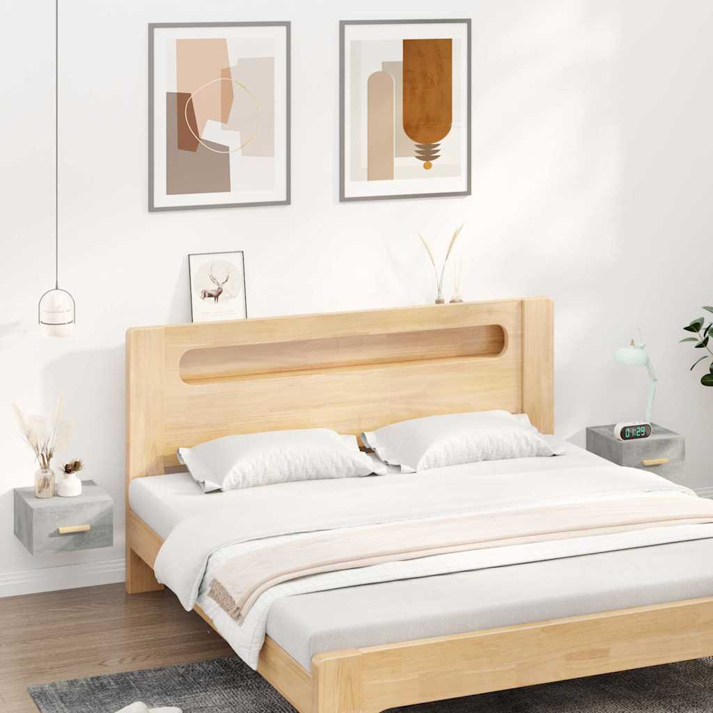 Vidaxl nachtkastjes 2 st wandgemonteerd 35x35x20 cm betongrijs
