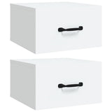 Vidaxl nachtkastjes 2 st wandgemonteerd 35x35x20 cm wit