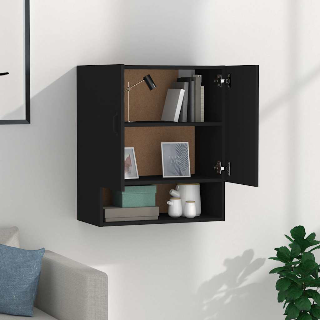Vidaxl wandkast 60x31x70 cm bewerkt hout zwart