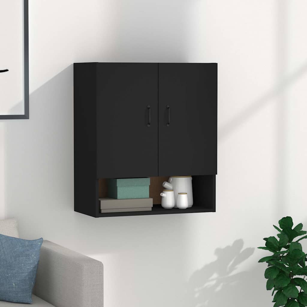 Vidaxl wandkast 60x31x70 cm bewerkt hout zwart