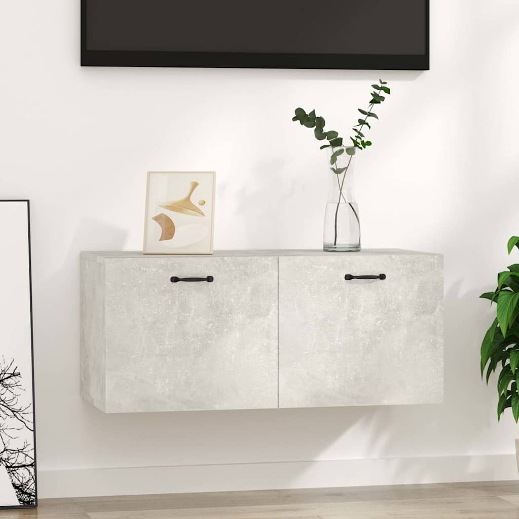 Vidaxl wandkast 80x36,5x35 cm bewerkt hout betongrijs