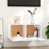 Vidaxl wandkast 80x36,5x35 cm bewerkt hout hoogglans wit