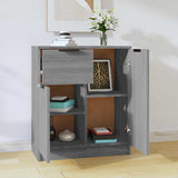 Vidaxl dressoir 60x30x70 cm bewerkt hout grijs sonoma eiken