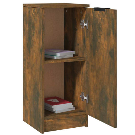 Vidaxl dressoir 30x30x70 cm bewerkt hout gerookt eikenkleurig